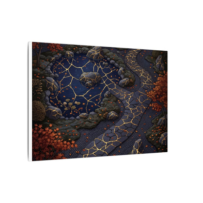 Moonlit Garden Gold Vein Canvas Art | Resilient Kintsugi Art