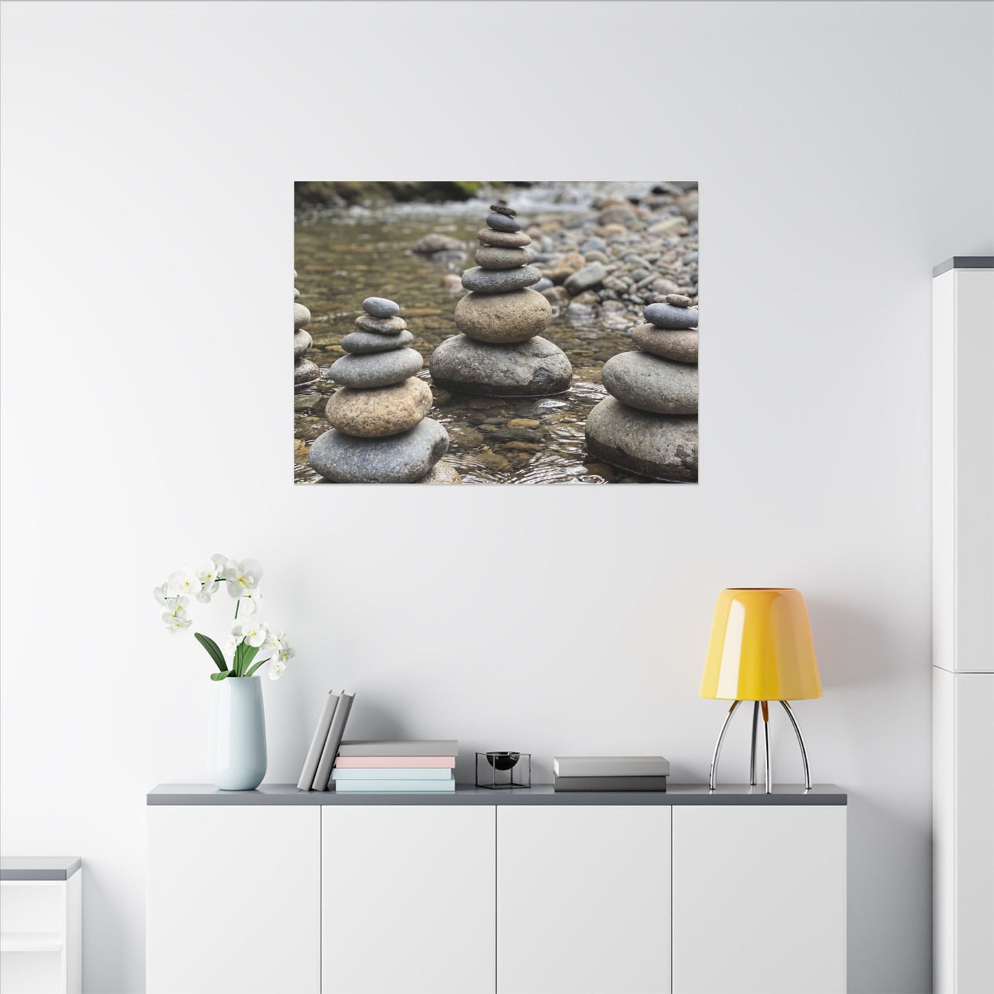 Bamboo Grove Winter Canvas Art | Zen Serene Design