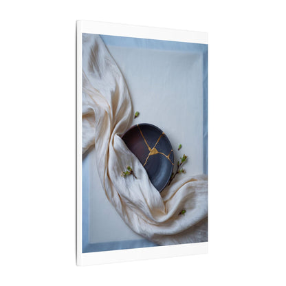 Ma Silk Drape Canvas Art - Kintsugi Gold Repair