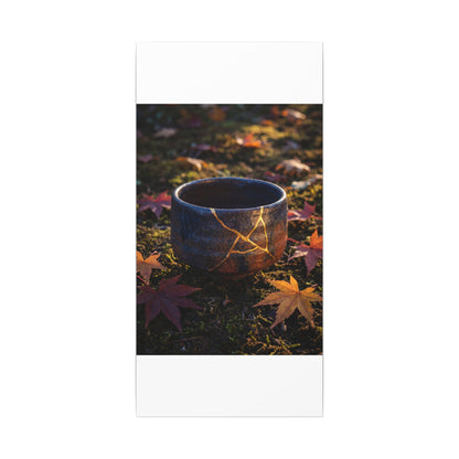 Kanso Moonlit Garden Canvas Art - Kintsugi Gold Repair