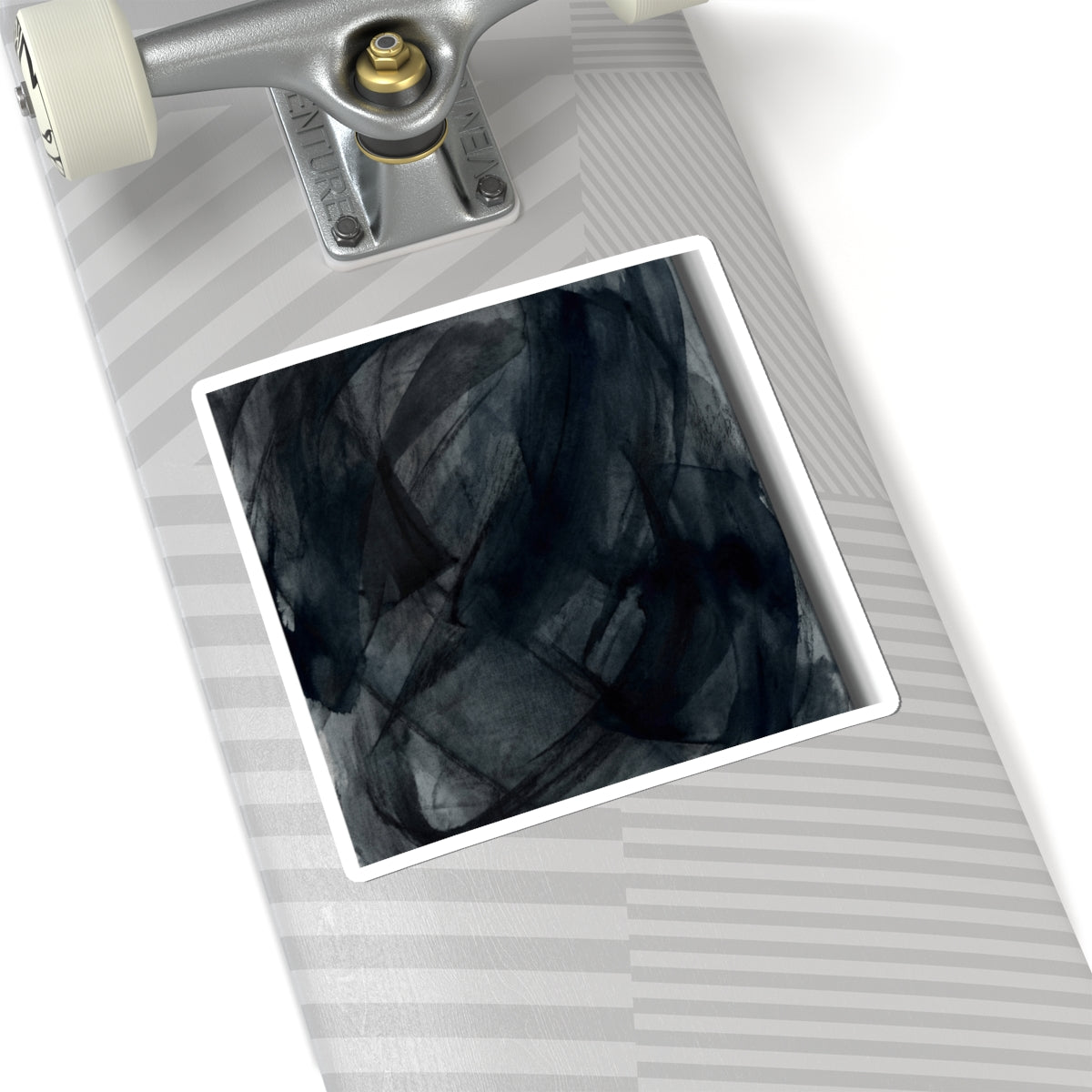 Deep Tones Dark Japandi Charcoal Sticker | Deep Tones Charcoal Ink Art Print