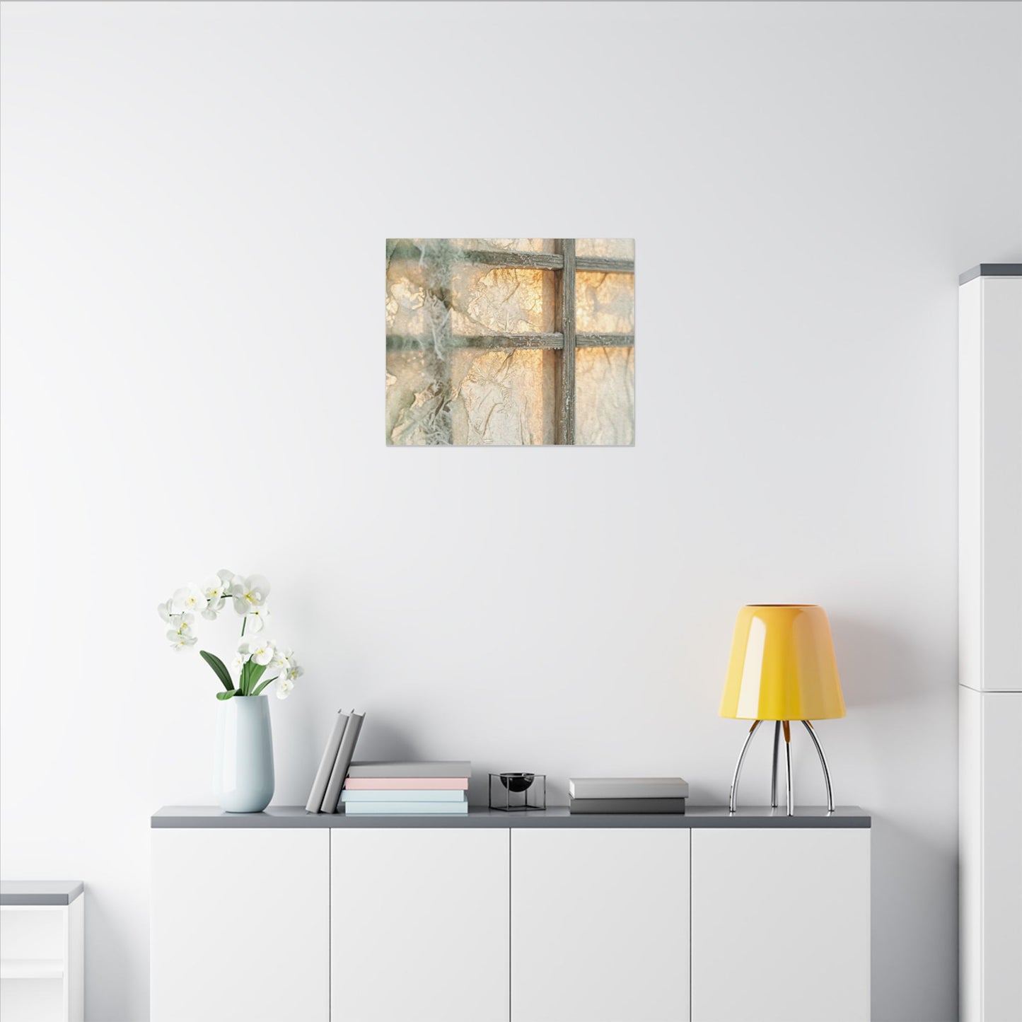 Winter Shoji Screen Watercolor Canvas Art | Elegant Decor