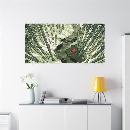 Peaceful Bamboo Grove Canvas Art - Ukiyo E Inspired Zen