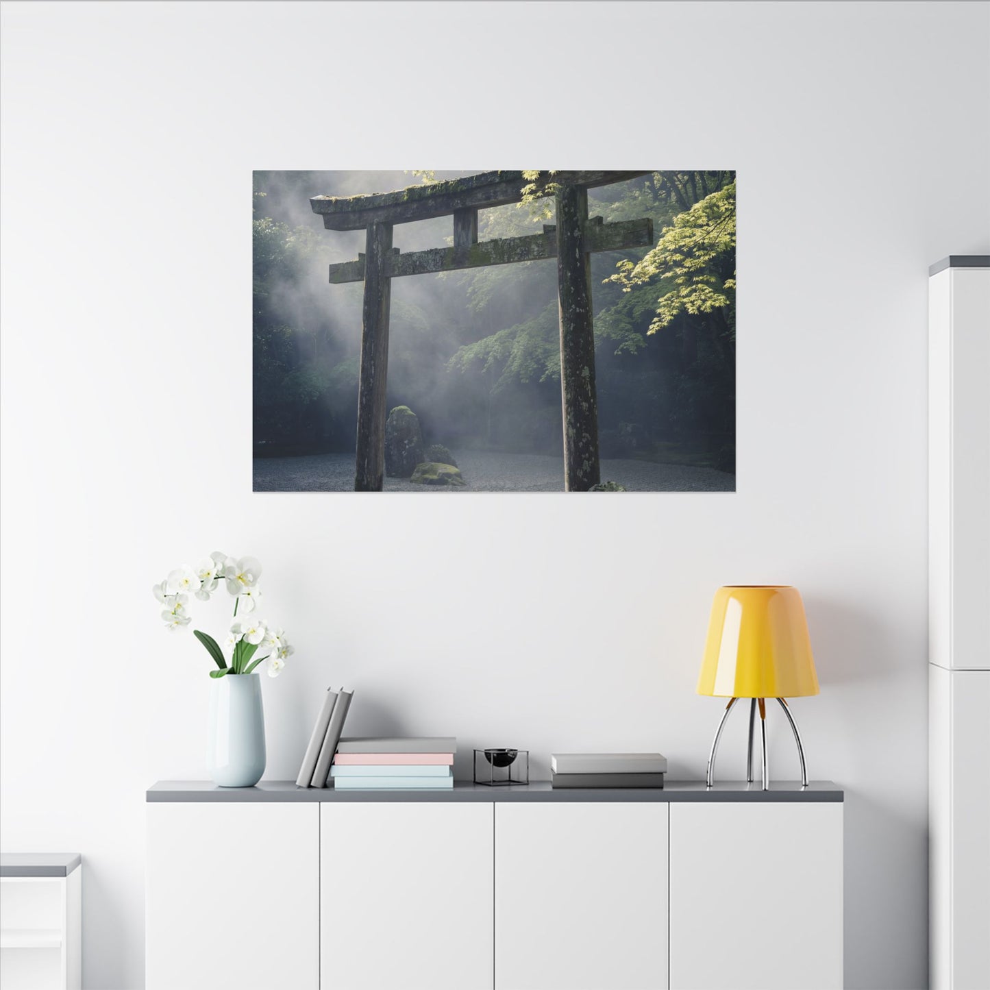 Torii Gate Canvas Art | Spring Zen Karesansui Art