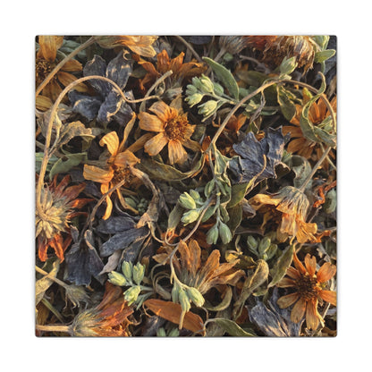 Spring Dried Flowers Japanese Pattern Canvas Art | Warm Decor