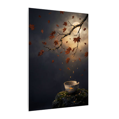 Moonlit Garden Gold Repair Canvas Art | Beautiful Kintsugi Art