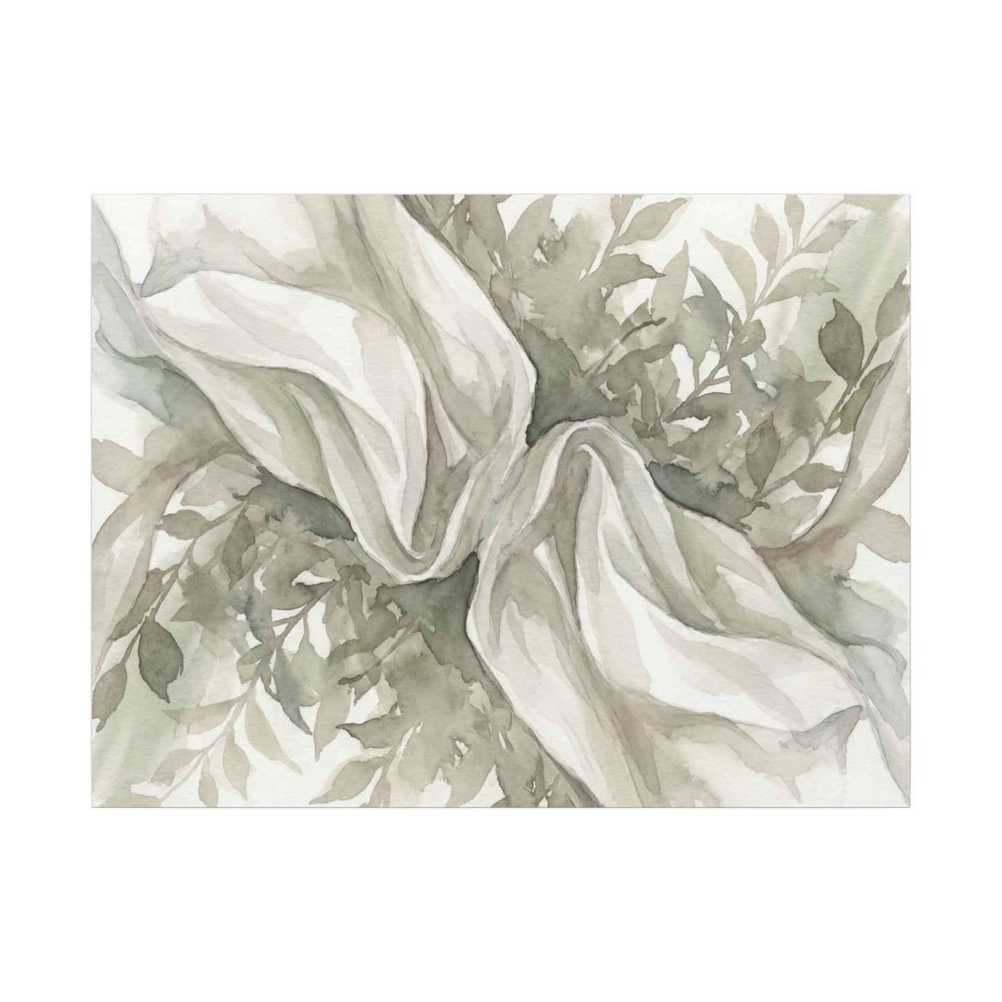 Summer Silk Drape Watercolor Canvas Art | Cozy Decor