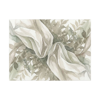 Summer Silk Drape Watercolor Canvas Art | Cozy Decor
