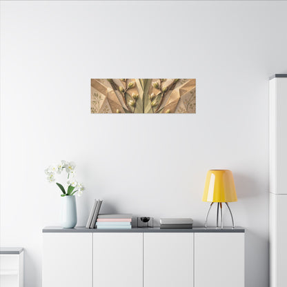 Kanso Paper Fold Canvas Art - Japandi Japanese Pattern