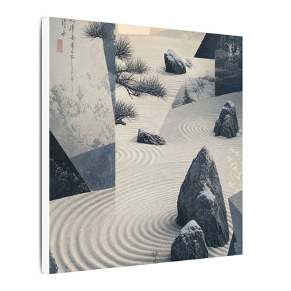 Seijaku Rock Garden Canvas Art - Zen Ukiyo E Inspired