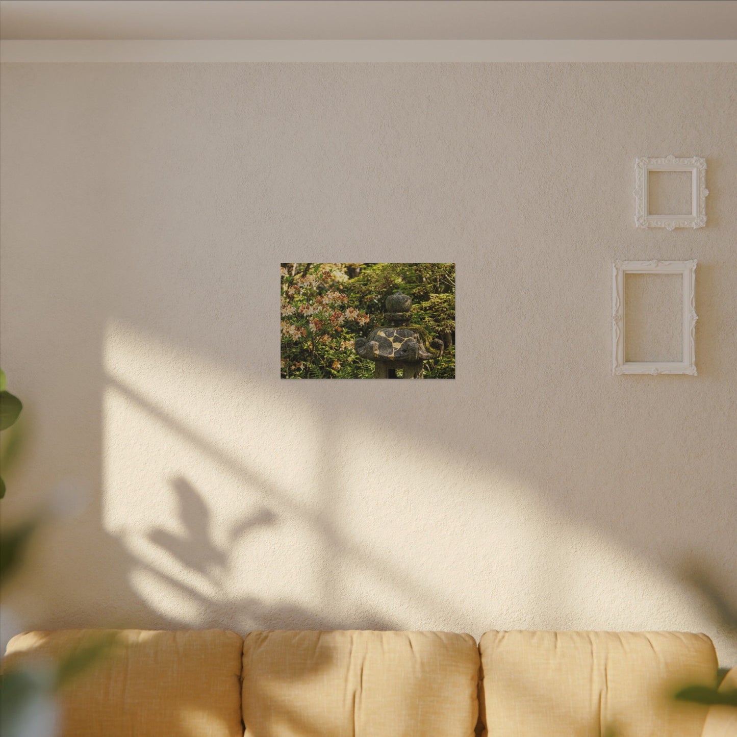 Spring Stone Lantern Gold Repair Canvas Art | Beautiful Decor