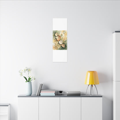 Japandi Broken Pottery in Golden Hour | Watercolor Canvas Art