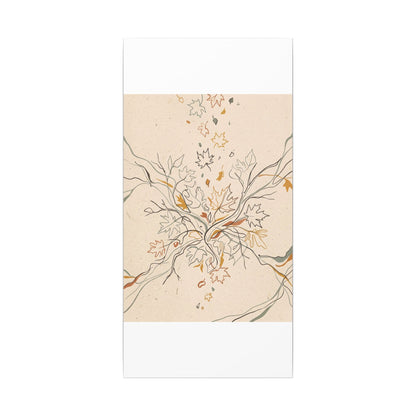 Warm Shadow Play Canvas Art - Minimal Line Japandi
