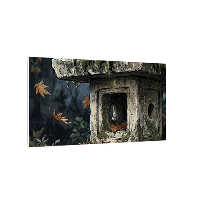 Shibui Stone Lantern Canvas Art - Japandi Minimal Line