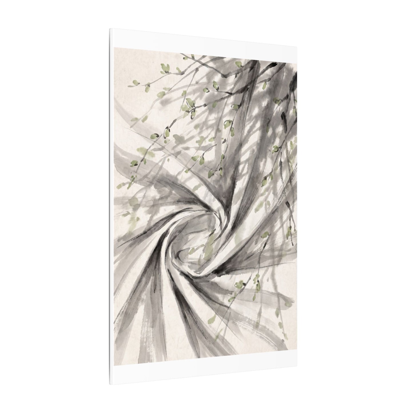 Silk Drape Spring Canvas Art | Zen Contemplative Design