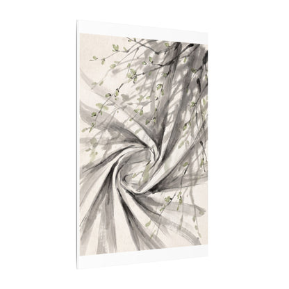 Silk Drape Spring Canvas Art | Zen Contemplative Design