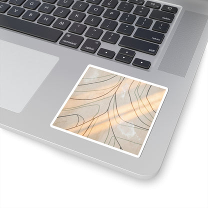 Golden Hour Shoji Screen Sticker - Japandi Kanso Art Print