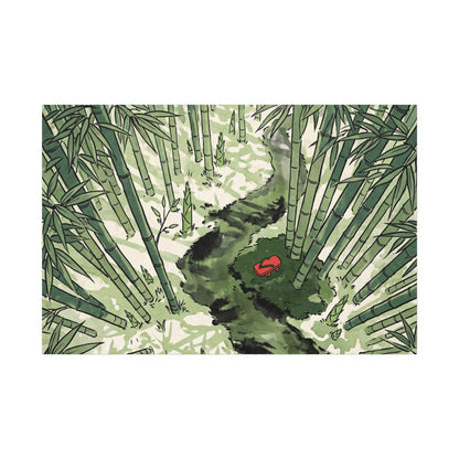 Peaceful Bamboo Grove Canvas Art - Ukiyo E Inspired Zen