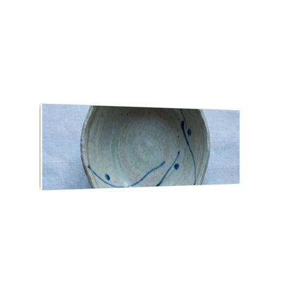 Spring Ceramic Bowl Minimal Line Canvas Art | Warm Decor