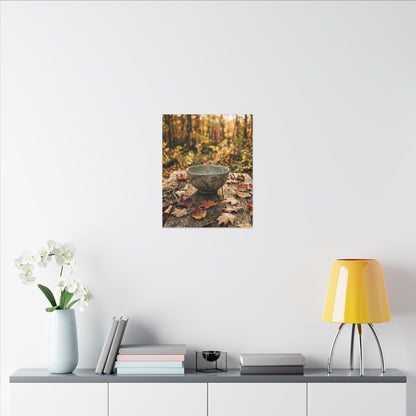 Golden Hour Ceramic Bowl Canvas Art - Japandi Fukinsei