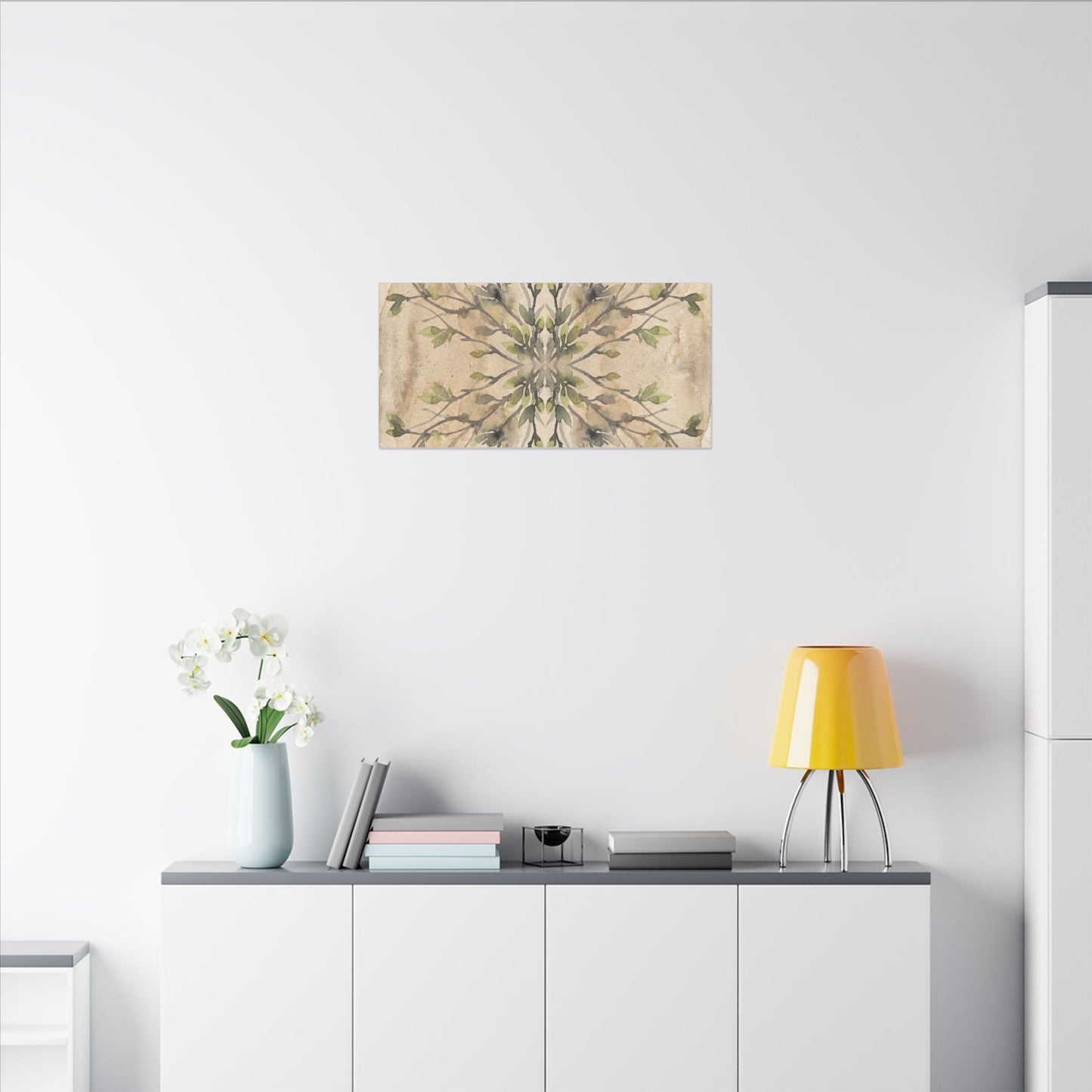 Shibui Shadow Play Canvas Art - Japandi Watercolor