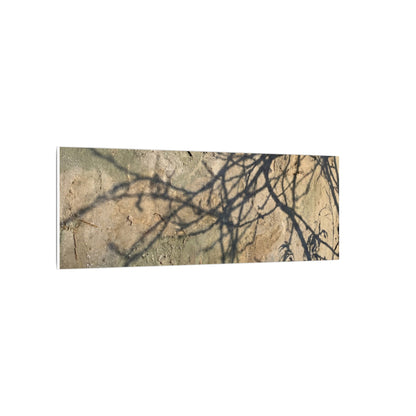 Japandi Shadow Play in Golden Hour | Texture Canvas Art