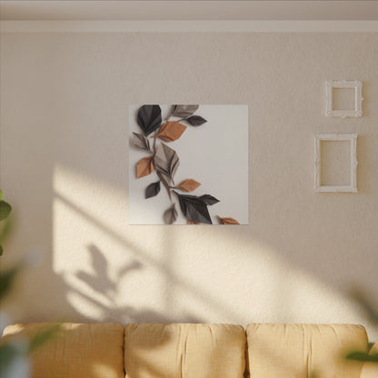 Paper Fold Autumn Canvas Art | Japandi Earthy Design