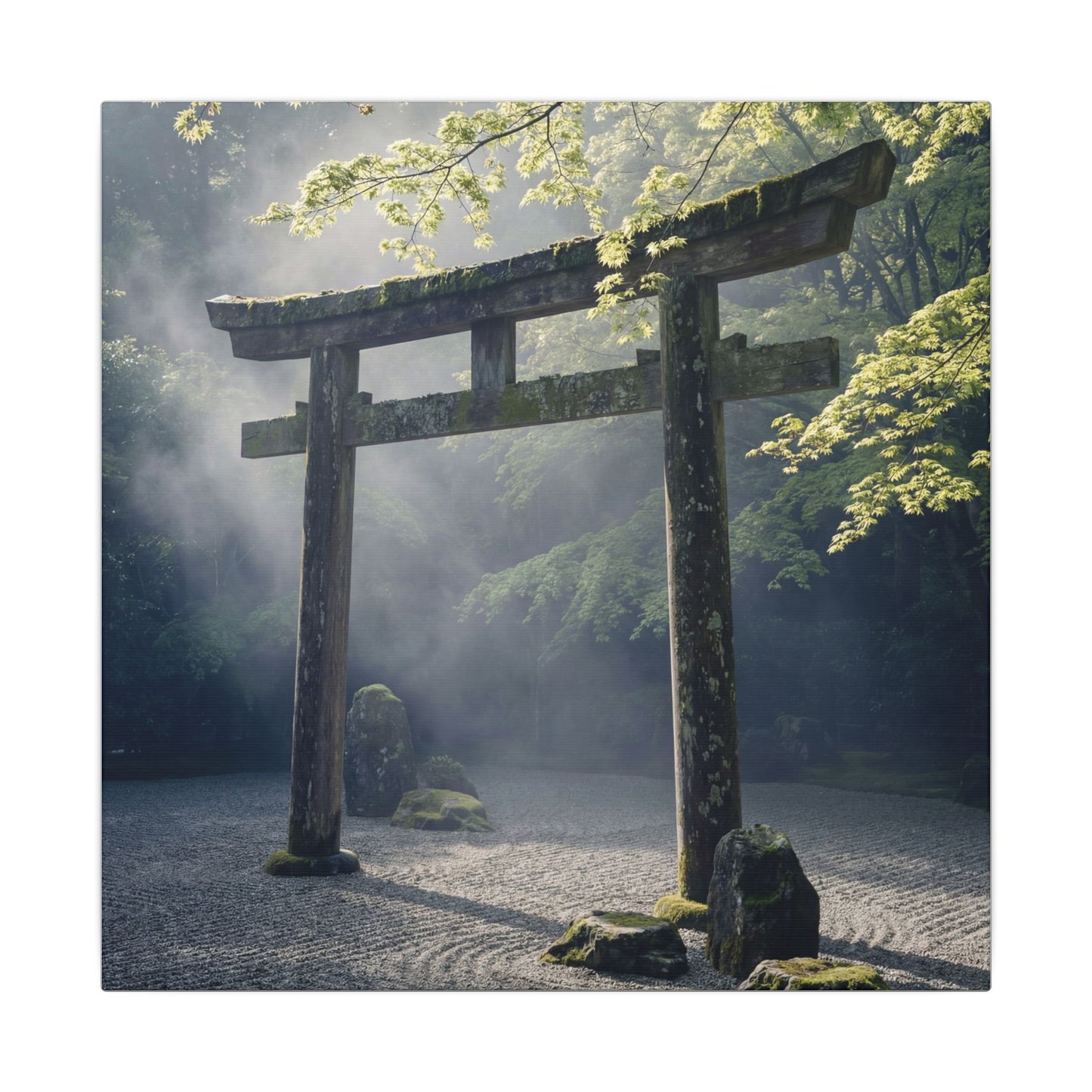 Torii Gate Canvas Art | Spring Zen Karesansui Art