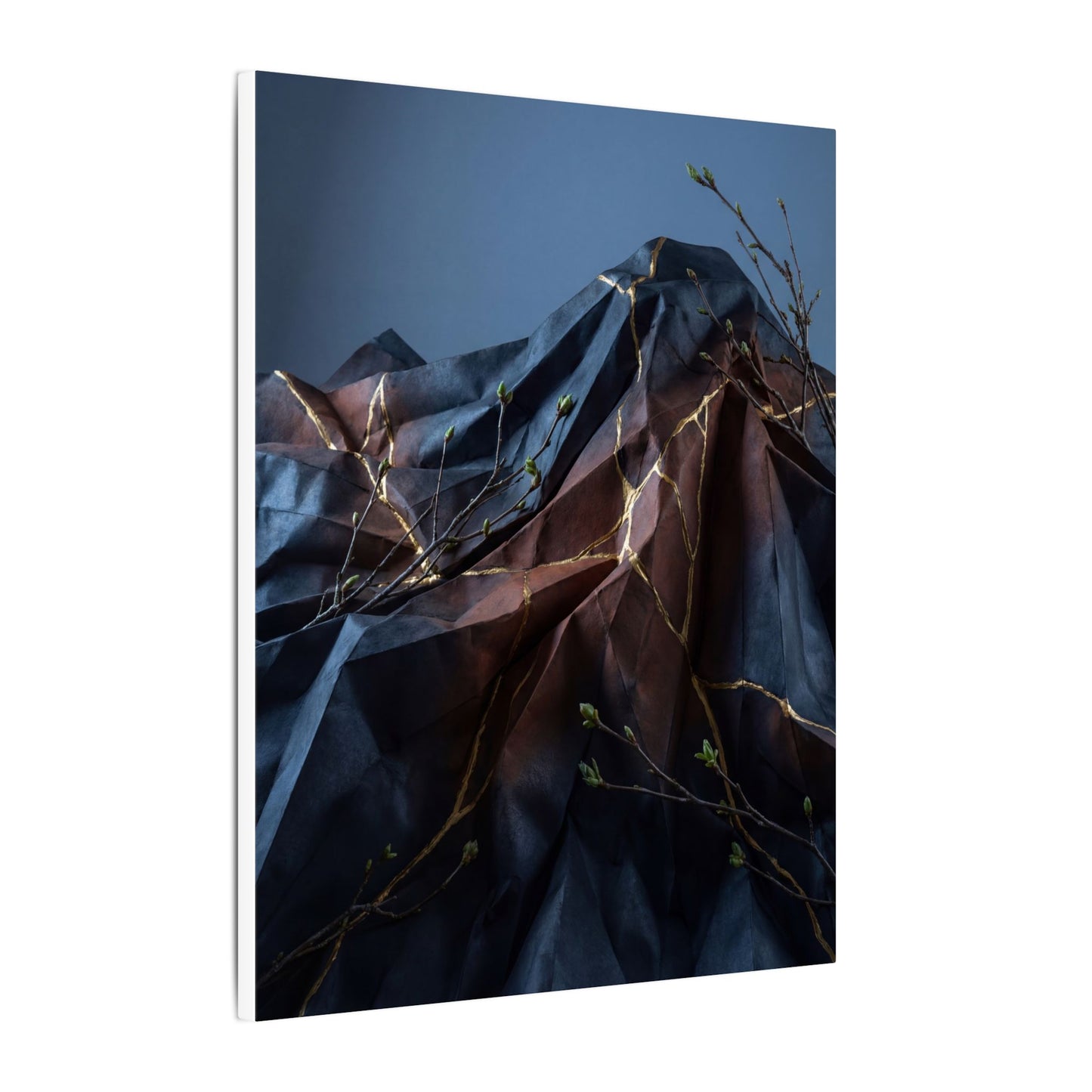 Paper Fold Broken Beauty Canvas Art | Philosophical Kintsugi Art
