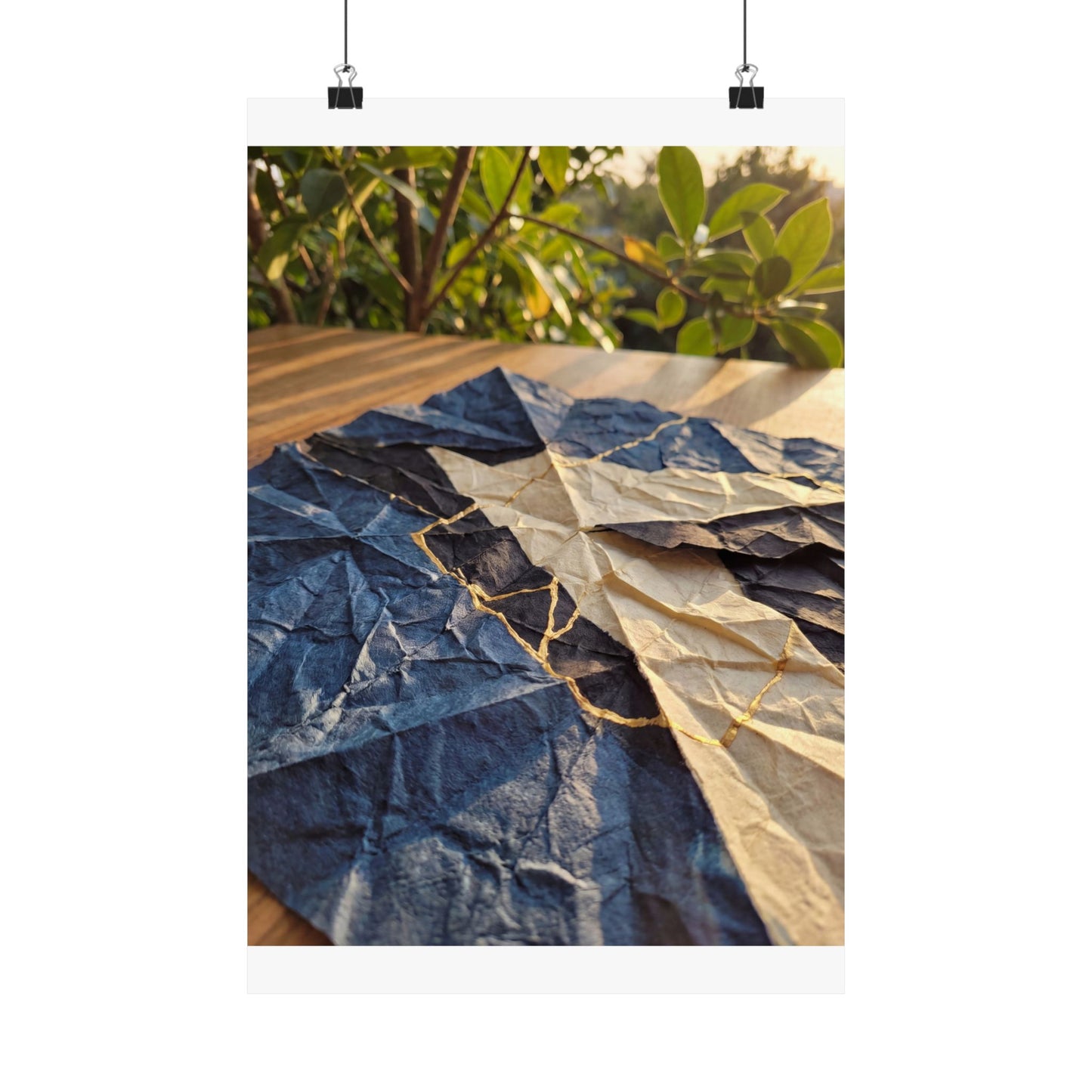 Paper Fold Summer Wall Art Print | Kintsugi Beautiful Design Art Print