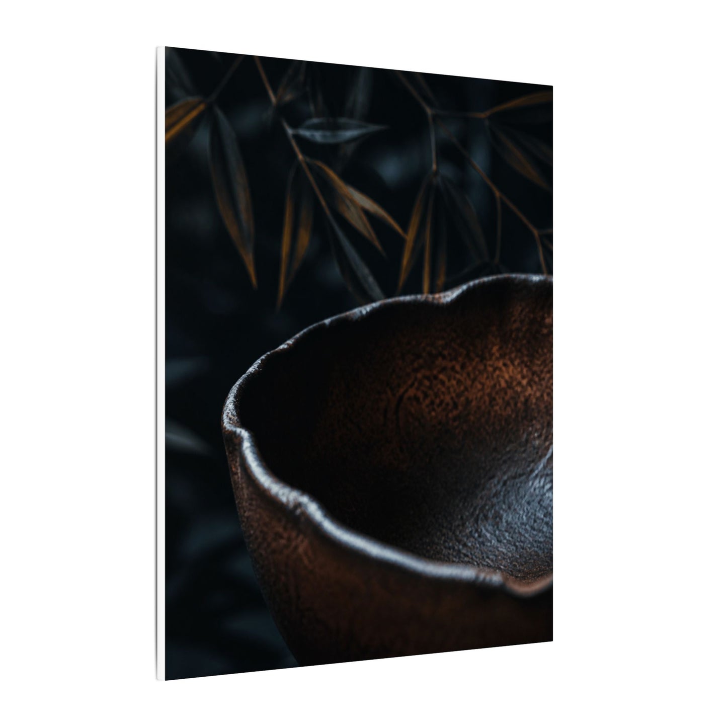 Luxurious Ceramic Bowl Canvas Art - Shadow Zen Dark Japandi