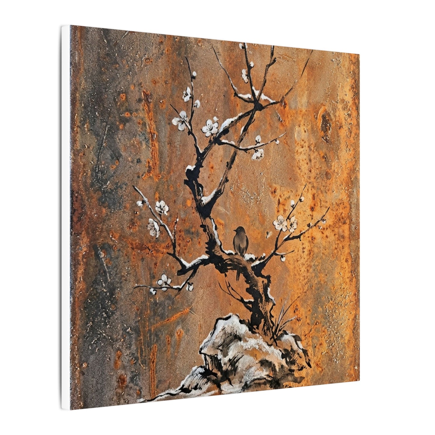 Datsuzoku Rust Patina Canvas Art - Zen Sumi E