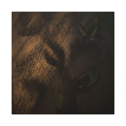 Candlelight Shadow Play Canvas Art - Dark Japandi Ma