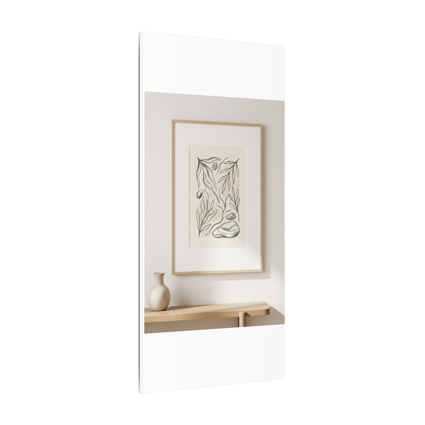 Japandi Charcoal Canvas Art