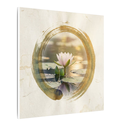 Peaceful Lotus Flower Canvas Art - Enso Zen