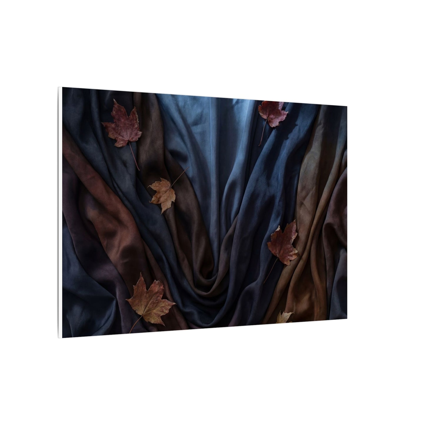 Silk Drape Canvas Art | Autumn Dark Japandi Moody Minimal Art