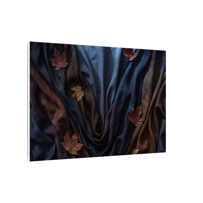 Silk Drape Canvas Art | Autumn Dark Japandi Moody Minimal Art