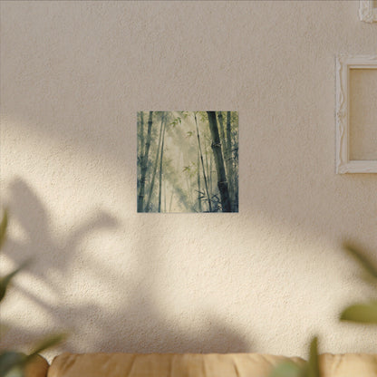 Bamboo Grove Spring Canvas Art | Zen Serene Design