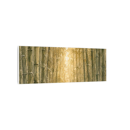 Bamboo Grove Winter Canvas Art | Japandi Elegant Design
