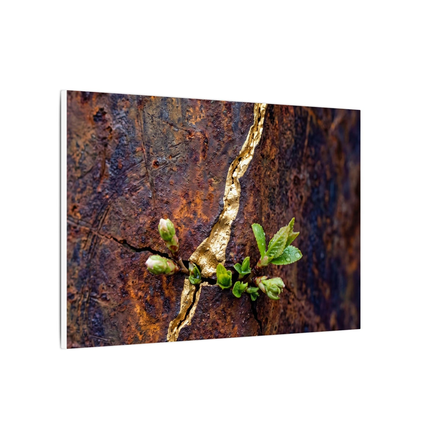 Overcast Rust Patina Canvas Art - Kintsugi Datsuzoku