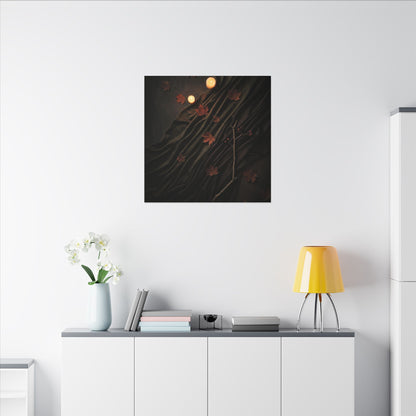 Autumn Silk Drape Moody Minimal Canvas Art | Moody Decor