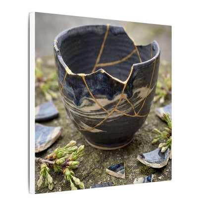 Datsuzoku Ceramic Bowl Canvas Art - Kintsugi Gold Repair