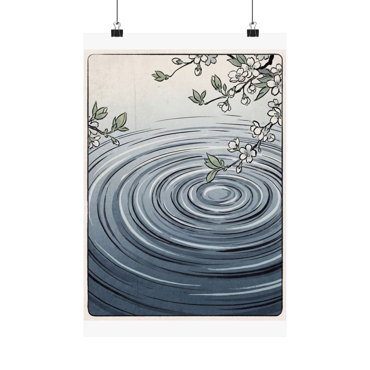Water Ripple Spring Wall Art Print | Zen Peaceful Design Art Print