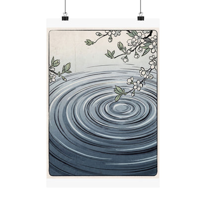 Water Ripple Spring Wall Art Print | Zen Peaceful Design Art Print