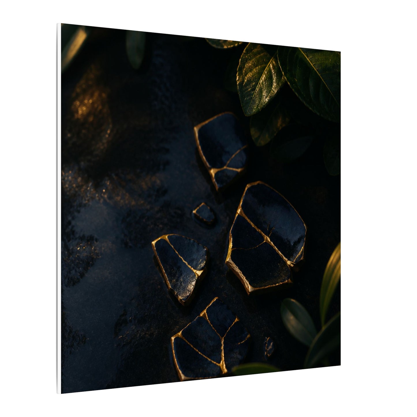 Summer Broken Pottery Moody Minimal Canvas Art | Atmospheric Decor
