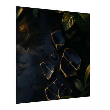 Summer Broken Pottery Moody Minimal Canvas Art | Atmospheric Decor