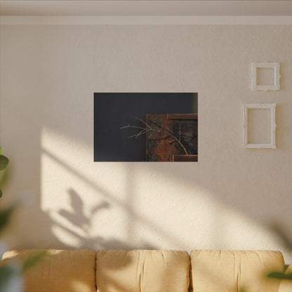 Ma Rust Patina Canvas Art - Dark Japandi Dark Texture