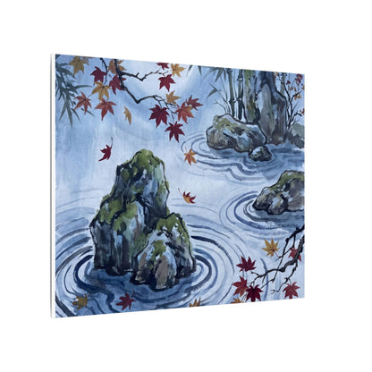 Rock Garden Autumn Canvas Art | Zen Tranquil Design