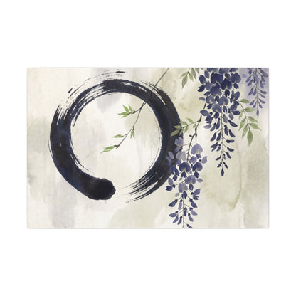 Wisteria Enso Canvas Art | Serene Zen Art