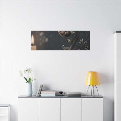 Candlelight Fern Unfurling Canvas Art - Japandi Ma
